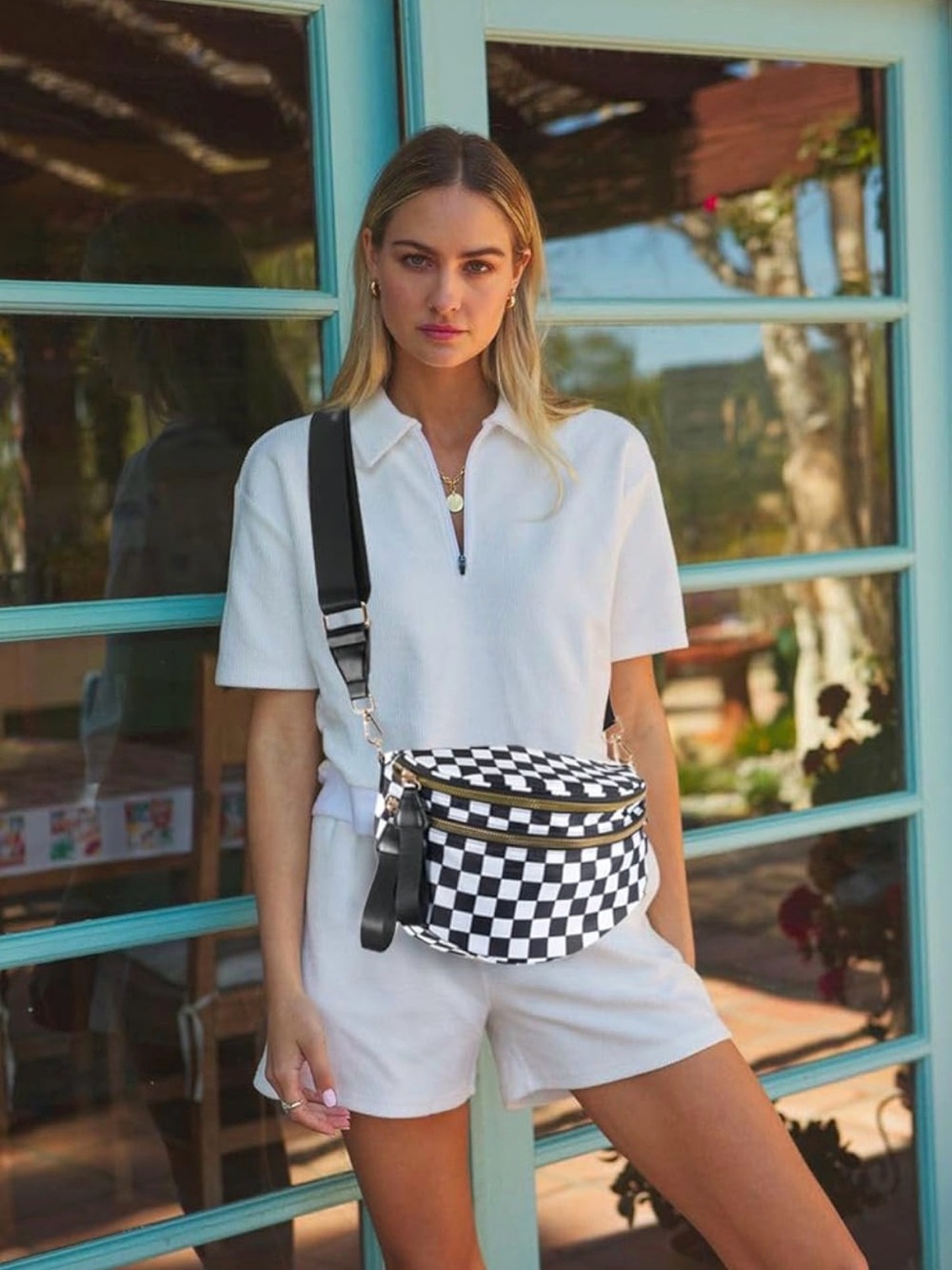 Checkerboard Crossbody Mom Bag Vans Inspired Sling